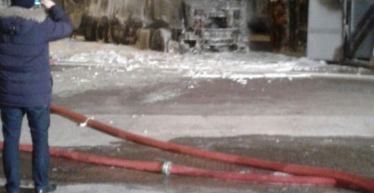 LKW Brand im Industriegebiet